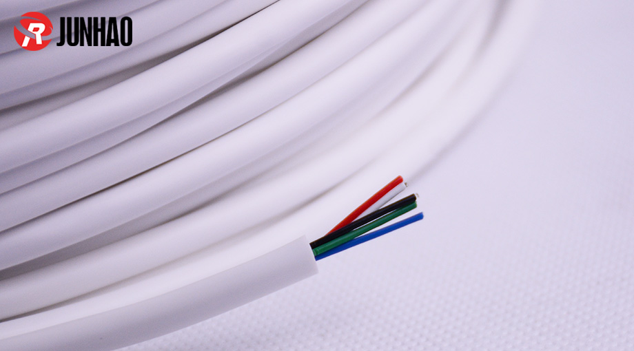 1-1Q103160406112 white 5 core teflon cable with silicone jacket