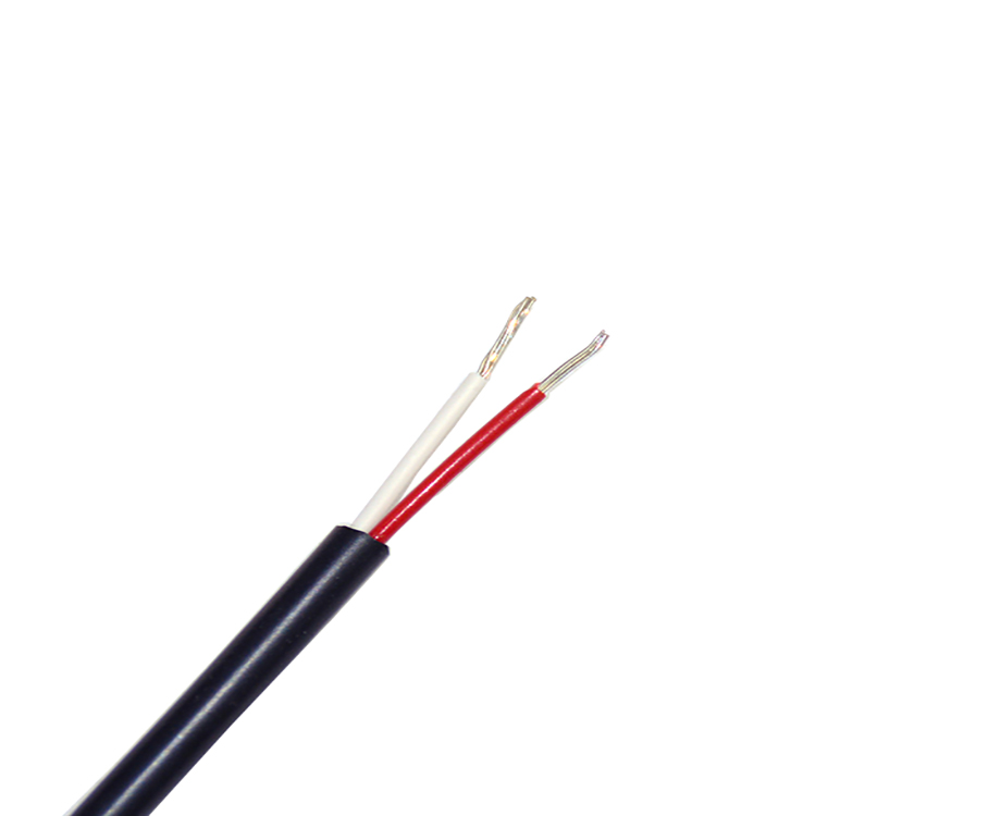 1-200P1143P05A 24 AWG 2 Core FEP Coated with Flexible Silicone+RubberJacket Electric Wire 3mm 1