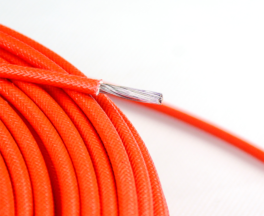 1-200P6113606203 4mm2 Silicone Rubber Fiberglass Braided Wire, 200C Power Cable 2