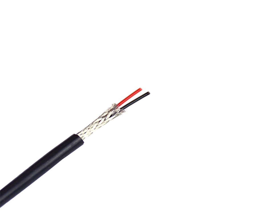 1-200QQ342429E 2 Core FEP Braided Shielded with Silicone Insulated Wire 28 AWG 1