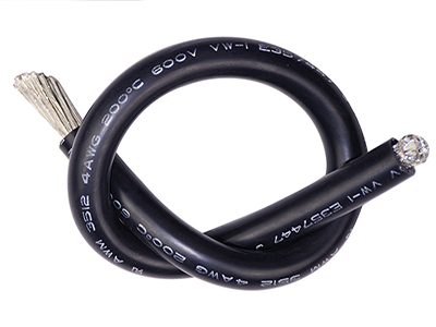 Electric Copper Silicone Rubber Coating Wire 4AWG Red and Black Wires