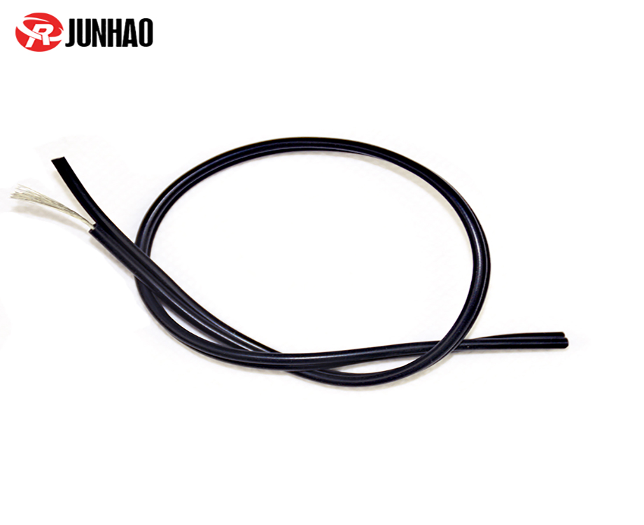 1-200RQ64140F2 22 awg Flexible Silicone Rubber 2 Pin Flat Ribbon Electric Cable 3