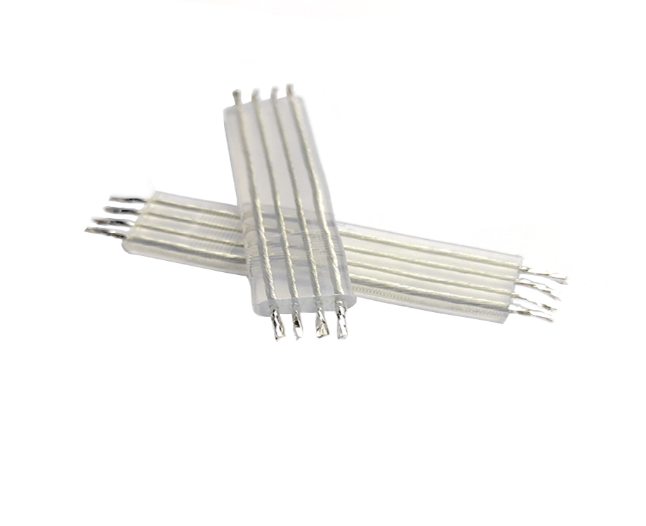 1-200Z210012A01 Custom 4 Pins Silicone Rubber Cable with Transparent Color 3