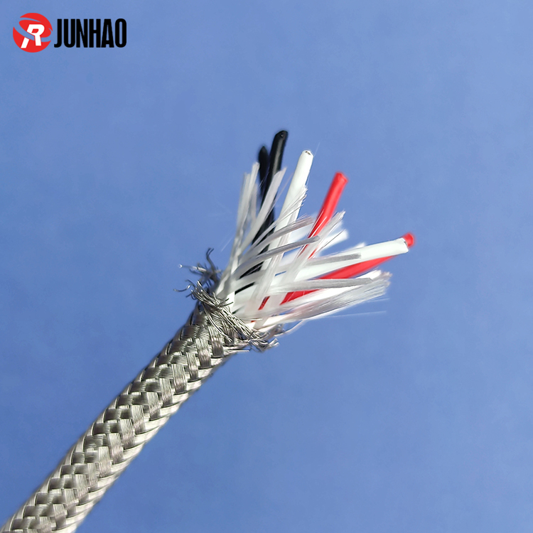 1-240H016154K41 6 Core PTFE Wire Stainless Steel Braided High Temperature Resistant PTFE Cable