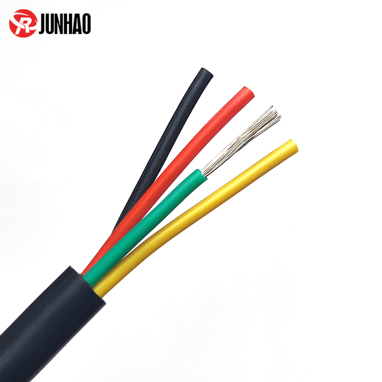 1-24121G63115640 4 Core 0.5mm2 Silicone Cable 20AWG Flexible Silicone Wire 4 Core Silicone Coated Cable