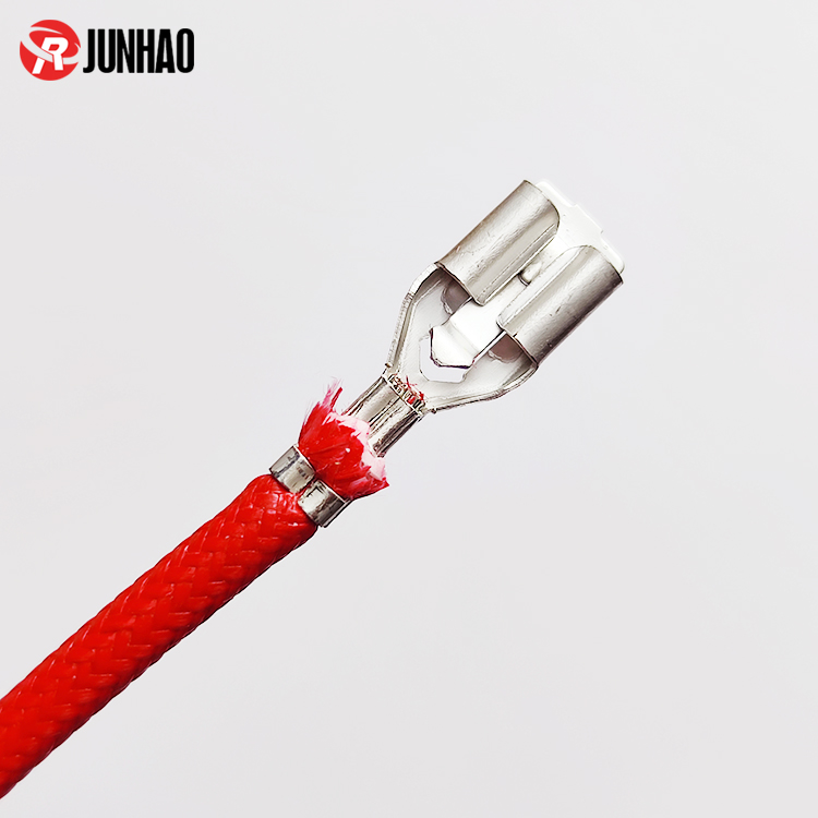 1-25010G14345O3 VDE H05SJ-K 2.5mm2 Fiberglass Braided Wire Crimping 250 Terminal